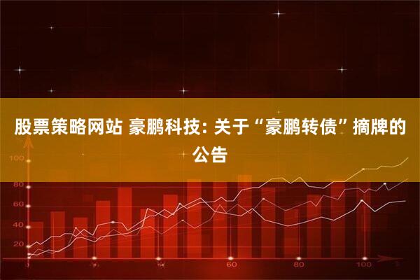 股票策略网站 豪鹏科技: 关于“豪鹏转债”摘牌的公告